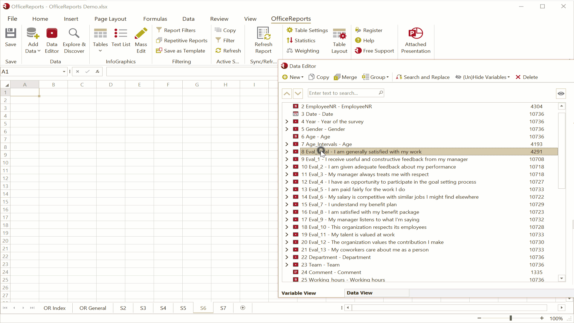 Create Table using drag&drop